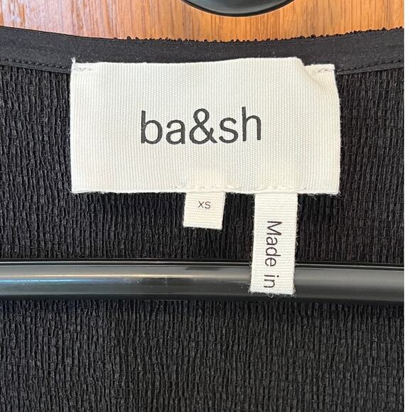 ba&sh Woody Ruffle Mini Dress Black Size XS - NWT - Picture 8 of 10